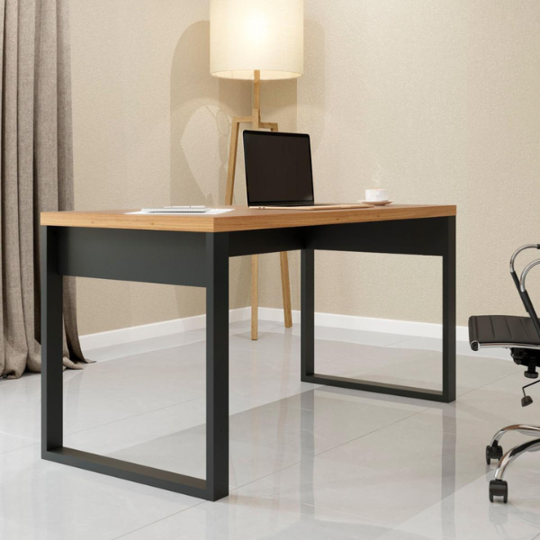 MESA ESCRITORIO DALLA COSTA INDUSTRIAL F20 FREIJO/PRETO FOSCO