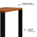 MESA NOTEBOOK DALLA COSTA INDUSTRIAL F36 0,60X0,32 CM COR: JPF FREIJO/PRETO FOSCO