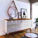 BUFFET IMCAL CLASSIC 1,65 MTS 4 PORTAS SEM ESPELHO COR: OFF WHITE / NATURE COD.: 66433