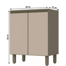 BALCÃO HENN CONNECT 600 MM 2 PORTAS DUNA/CRISTAL REF.:C78-35