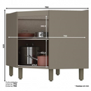 BALCÃO HENN CONNECT CANTO OBLIQUO 1 PORTA DUNA/CRISTAL REF.: C67-35