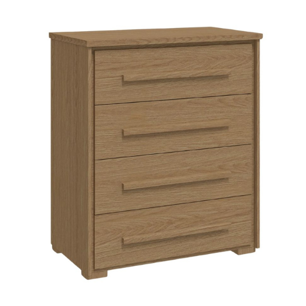 COMODA RIMO ANGRA 4 GAVETAS COR CARVALHO/CARVALHO REF.: 47706