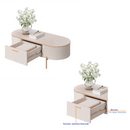 MESA DE CENTRO DJ CELENA COR OFF WHITE/OFF WHITE