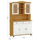 CRISTALEIRA FINESTRA RUBI 3 + 2 PORTAS CARVALHO BRANCO REF.: 8925VB