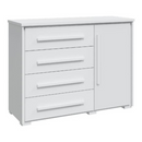 COMODA RIMO ANGRA 4 GAVETAS COM SAPATEIRA COR BRANCO / BRANCO REF.: 47787