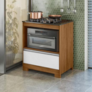 BALCÃO COOKTOP NOTAVEL NT 3110 REF.: 271 COR: FREIJO/BRANCO TAMPO GRANITO RECORTADO PARA 4 BOCAS