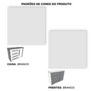 COMODA RIMO ANGRA 4 GAVETAS COM SAPATEIRA COR BRANCO / BRANCO REF.: 47787