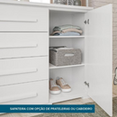 COMODA RIMO ANGRA 4 GAVETAS COM SAPATEIRA COR BRANCO / BRANCO REF.: 47787