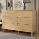 COMODA MAMBEL LOGAN 6 GAVETAS OLMO