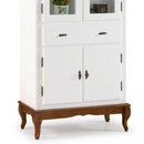 CRISTALEIRA LINZ LATERAL MADEIRA 2+2 PORTAS +1 GAVETA VIDRO COR: 011B COM 024B REF: 60308