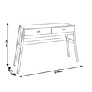 APARADOR TEBARROT PREMIUM 2 GAVETAS OFF WHITE / AMENDOA