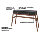 APARADOR TEBARROT PREMIUM 2 GAVETAS PRETO / AMENDOA