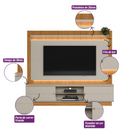 HOME LINEA BRASIL GUARARAPES + KIT LED COR NATURE / OFF WHITE 2,15 MTS