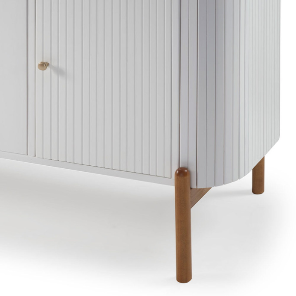 BALCÃO 3D MOVEIS AURORA 4 PORTAS BRANCO PÉS CASTANHO REF.: 4347