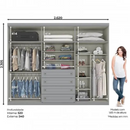 ROUPEIRO HENN AMERICANO 6 PORTAS COR: CINZA REF.: D205-131 2,305 ALTX2,620LARGX0,54