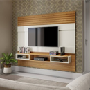 PAINEL DALLA COSTA SUSPENSO PA21 1,80 MTS COM NICHOS COR: OFF WHITE / FREIJO