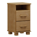 MESA DE CABECEIRA FINESTRA 2 GAVETAS + NICHO LINHA OURO COR FREIJO REF.: 2229F