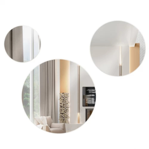 KIT PAINEL DECORATIVO DALLA COSTA ES15 WW (ES9 -ES10 E ES11) OFF WHITE ESPELHO