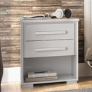 MESA DE CABECEIRA RIMO ANGRA 2 GAVETAS COR BRANCO / BRANCO REF 47810