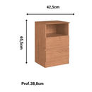 MESA DE CABECEIRA CASTRO AURORA REF.: 5080A 2 GAVETAS COR: CEDRO