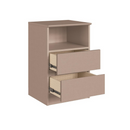 MESA DE CABECEIRA CASTRO AURORA REF.: 5080A 2 GAVETAS COR: DUNA LINE