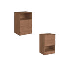 MESA DE CABECEIRA CASTRO AURORA REF.: 5080A 2 GAVETAS COR: MACADAMIA