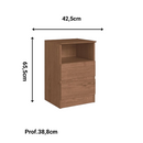 MESA DE CABECEIRA CASTRO AURORA REF.: 5080A 2 GAVETAS COR: MACADAMIA