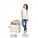 MESA DE CABECEIRA HENN CAMPECHE 2 GAVETAS OFF WHITE REF.: D07-139