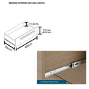 MESA DE CABECEIRA RIMO ANGRA 2 GAVETAS COR JEQUITIBA/JEQUITIBA REF 47810