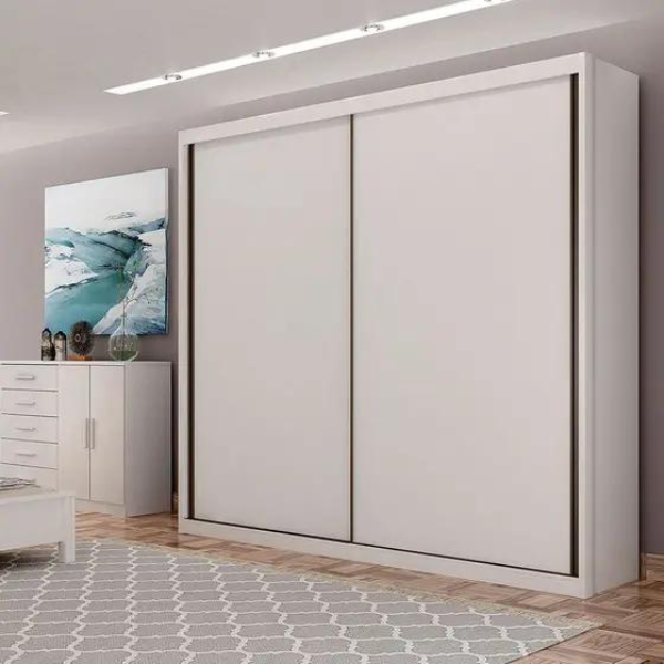 ROUPEIRO NOVO HORIZONTE BRAVO GOLD 2 PORTAS 4 GAVETAS COR:BRANCO REF:16487364 A:2,18XL:2,08XP:0,55
