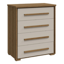 COMODA RIMO ANGRA 4 GAVETAS COR JEQUITIBA/ OFF WHITE REF.: 47706