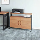 BALCÃO DALLA COSTA COM 2 PORTAS INDUSTRIAL COR FREIJO/PRETO