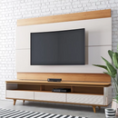 RACK IMCAL ARC 2,20M 3 GAVETAS COR OFF WHITE / NATURE