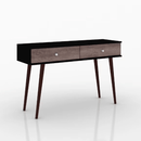 APARADOR MOVEL BENTO 2 GAVETAS COR PRETO/RUSTICO