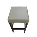 BANQUETA ESTILO MOVEIS DUDA SEM ENCOSTO CAPUCCINO TECIDO FACTOR PRATA