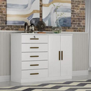 COMODA NOVO HORIZONTE SPACE 5 GAVETAS + 2 PORTAS COR: BRANCA 23 REF.: 15291364