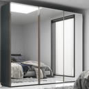 ROUPEIRO MAMBEL VENETO 3 PORTAS DESLIZANTES COM 3 PORTAS ESPELHO COR GRAFITE