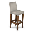 BANQUETA ESTILO MOVEIS DUDA CAPUCCINO TECIDO FACTOR 74 PEROLA