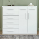 COMODA LOPAS TORONTO 8 GAVETAS + 2 PORTAS BRANCA