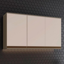 ARMÁRIO AEREO 3 PORTAS HENN CONNECT 1,20 DUNA/CRISTAL REF.:C56-35