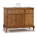 BALCÃO LINZ 3 PORTAS 2 GAVETAS REF.: 60631 COR: 024B IMBUIA GLAZER