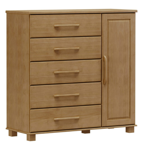 COMODA FINESTRA 1 PORTA + 6 GAVETAS LINHA OURO COR FREIJO REF.: 2251FN