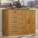 COMODA NOVO HORIZONTE SPACE 5 GAVETAS + 2 PORTAS COR: CAMURU 23 REF.: 15291365
