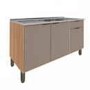 BALCÃO PIA MOVEIS SUL LOUISE 1,20 NOGAL MANCHESTER/DAMASCO REF.: 5150 NDA