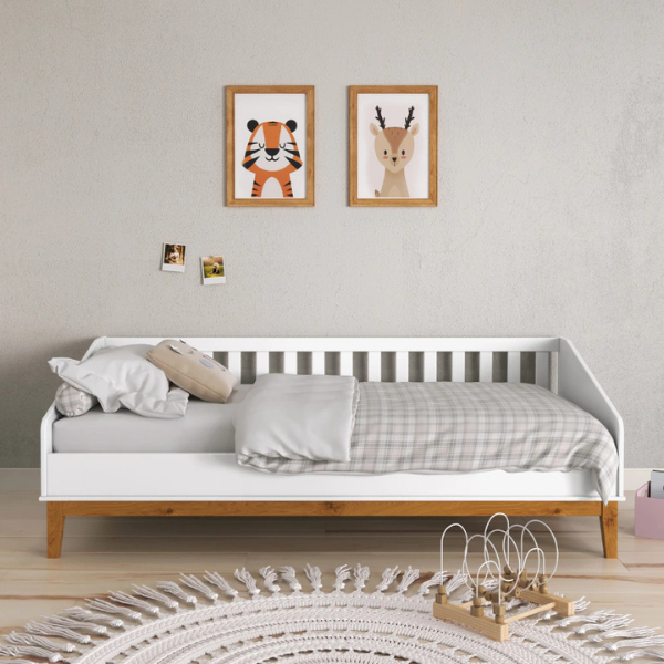 CAMA MATIC BABA NATURE LAQUEADO BCO SOFT/ECO WOOD COD:51593