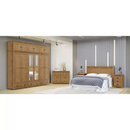 MESA DE CABECEIRA FINESTRA TOPAZIO 3 GAVETAS FREIJO REF.: 9130F