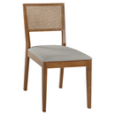 CADEIRA ARTSOLI IRIS COR CASTANHO CLARO COM ENCOSTO DE TELA ASSENTO COR A536 REF.: 2084