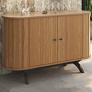 BALCÃO DALLA COSTA CURVO TB289 1,30 CM COM 2 PORTAS COR: JPF FREIJO PRETO FOSCO