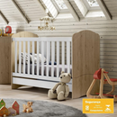 BERÇO HENN MINI CAMA BALA DE MENTA 0,60 COR RUSTICO BRANCO REF.: I02-18