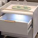 MESA DE CABECEIRA PROVINCIA YVES OFF WHITE / DOURADO REF.: PA51552